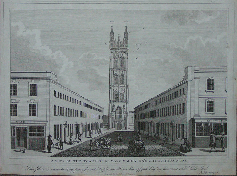 Print - A View of the Tower of St. Mary Magdalen's Church, Taunton - Marsingall